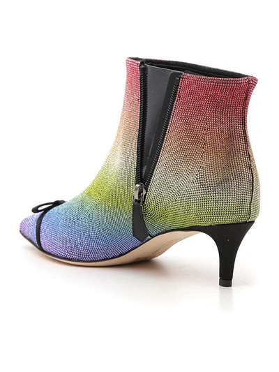 Shop Marco De Vincenzo Embellished Kitten Heel Boots In Multi