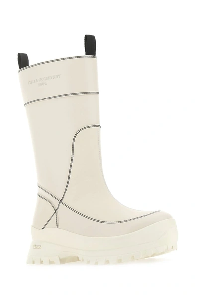Shop Stella Mccartney Trace Utility Ankle Boots In White