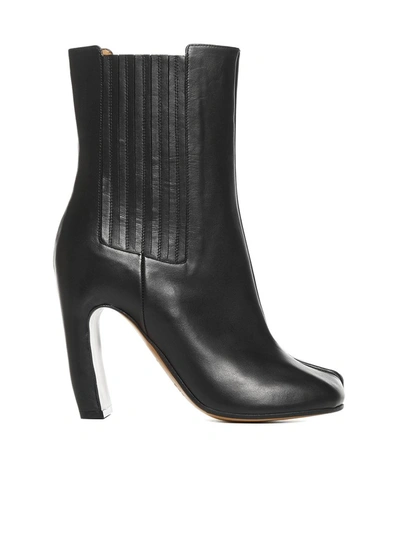 Shop Maison Margiela Tabi Ankle Boots In Black