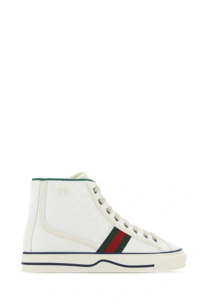 Shop Gucci Tennis 1977 High Top Sneakers In White