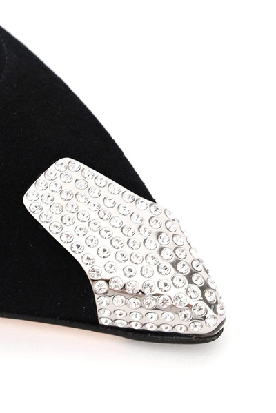 Shop Alexander Mcqueen Decolleté Crystal Embellished Pumps In Black