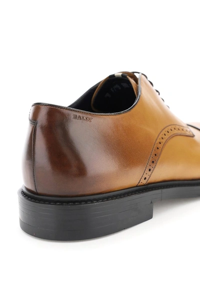 Shop Bally Nidal Derby Shoes In Brown