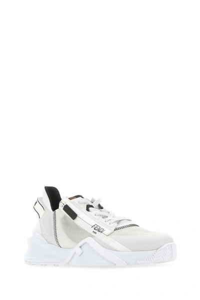 Shop Fendi Flow Sneakers In White