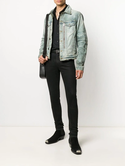 Shop Amiri Denim Jacket In Blue