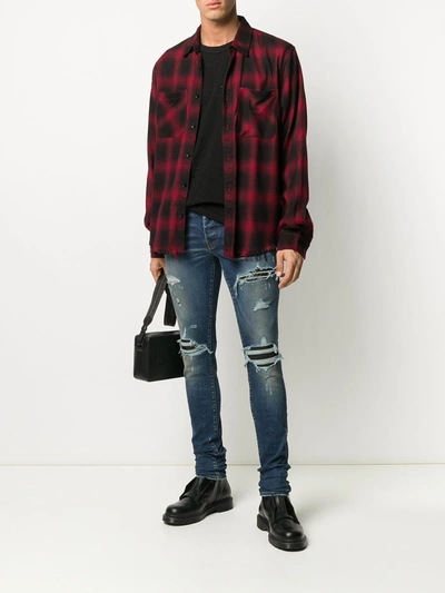 Shop Amiri Cheched Shirt In Red