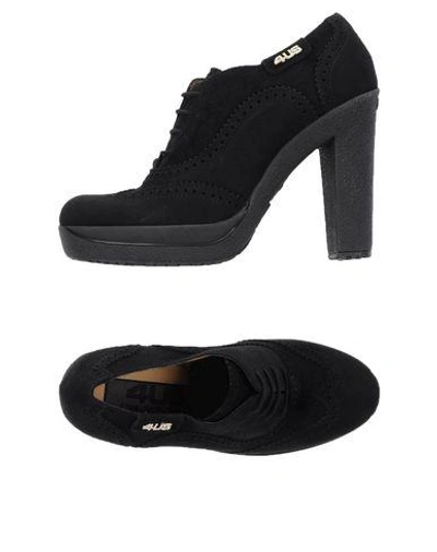 Shop Cesare Paciotti 4us Laced Shoes In Black