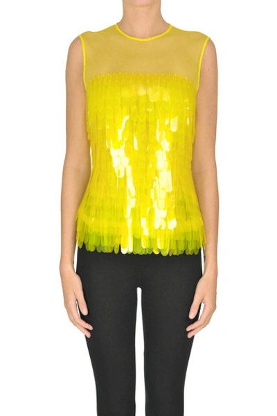 Shop Dries Van Noten Centila Top In Yellow