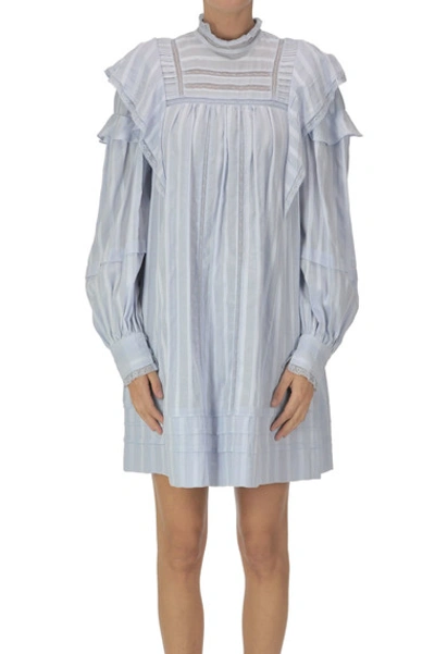 Shop Isabel Marant Étoile Cotton Dress In Light Blue