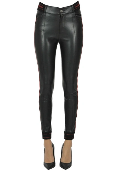 Shop Ermanno Scervino Eco-leather Trousers In Black