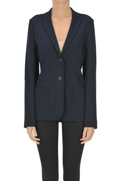 Shop Max Mara Lerici Blazer In Navy Blue