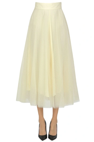 Shop Zimmermann Plumetis Tulle Skirt In Cream
