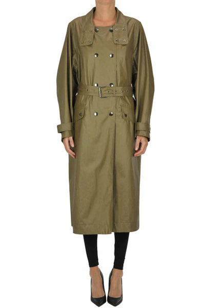 Shop Isabel Marant Tatiana Trench Coat In Kaki