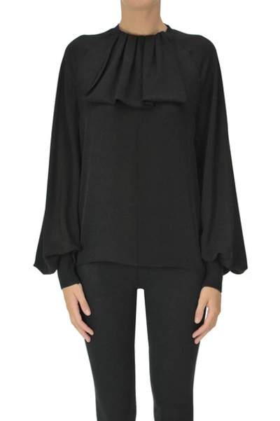 Shop Loewe Silk Blouse In Black