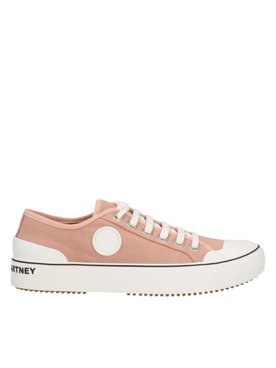 Shop Stella Mccartney Logo Lettering Sneakers In Pink