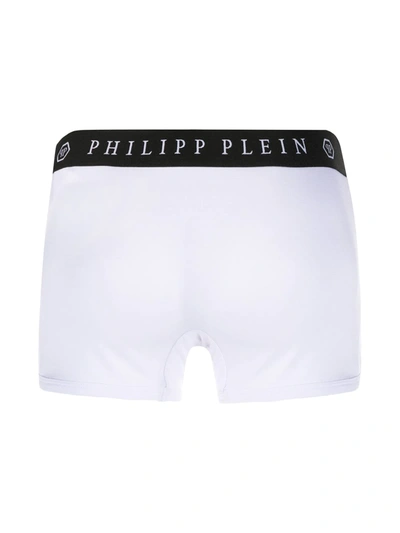 Shop Philipp Plein Original Logo Waistband Boxers In White