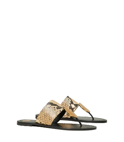 Shop Tory Burch Patos Disk Sandal In Desert Roccia