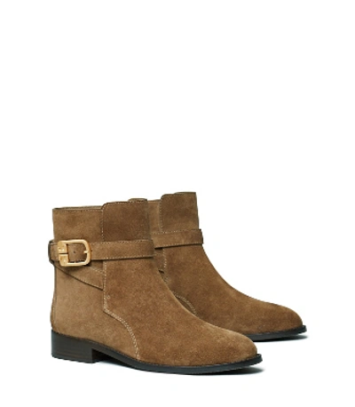 Tory Burch Brooke Suede Ankle Boot In River Rock | ModeSens