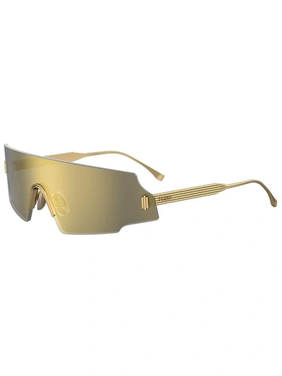 Shop Fendi Ff 0440/s Sunglasses In Yellow Gold