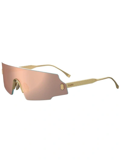 Shop Fendi Ff 0440/s Sunglasses In J Rose Gold