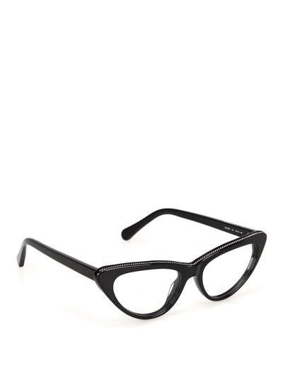 Shop Stella Mccartney Sc0190o Eyewear In Black Black Transpare