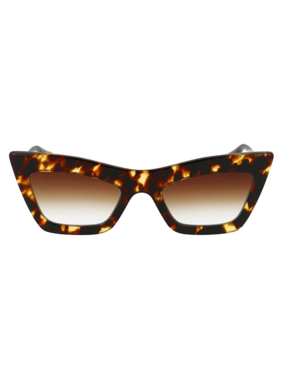 Shop Dita Erasur Sunglasses In Tokyo Tortoise - White Gold W/ Brown To Clear - Ar