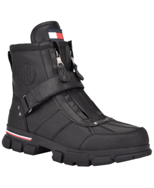 tommy hilfiger zip detail biker boots
