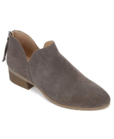 Kenneth Cole Reaction Side Skip Womens Padded Insole Block Heel Chelsea Boots In Concrete