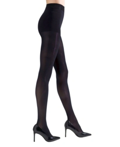 Shop Natori Women's Perfectly Opaque Control Top Tights In Black