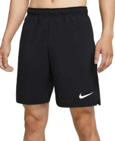 Shop Nike Men's Flex Woven Training Shorts In Black/white