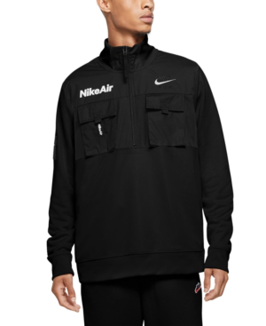 Nike Air Half-zip Track Jacket In Black/white | ModeSens