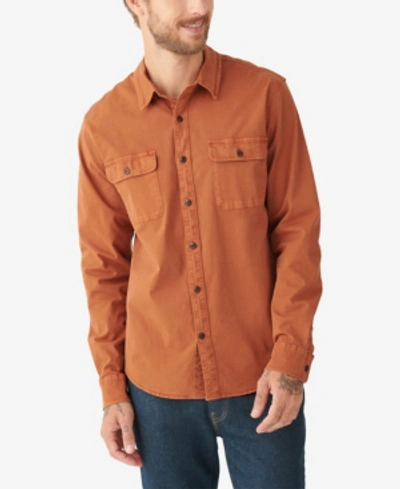 Shop Lucky Brand Men's Humboldt Work-wear Shirt In Open Brown