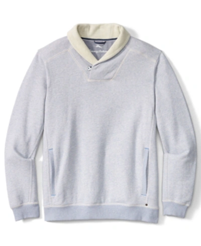 Shop Tommy Bahama Men's Shawl We Relax Pullover In Raincloud Heather
