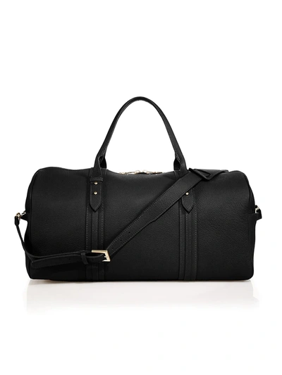 Shop Gigi New York Henley Leather Duffel Bag In Black