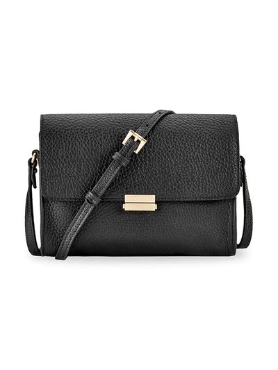 Shop Gigi New York Women's Catherine Leather Crossbody Bag In Black