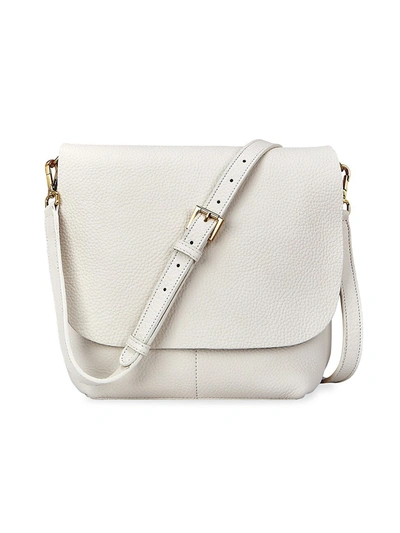 Shop Gigi New York Women's Andie Leather Crossbody Bag In White