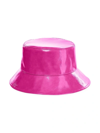 Shop Eric Javits Women's Patti Patent Bucket Hat In Fuchsia