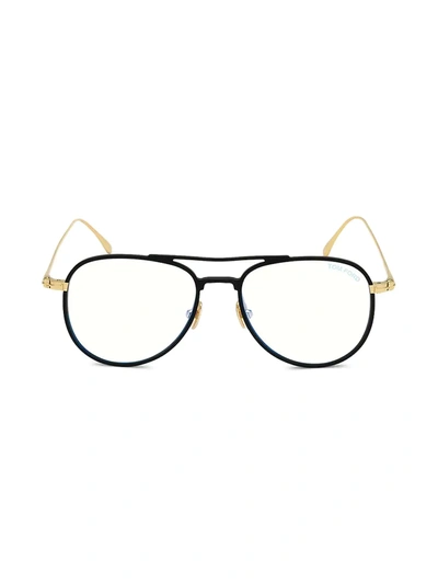 Shop Tom Ford Women's 52mm Blue Block Aviator Eyeglasses In Black