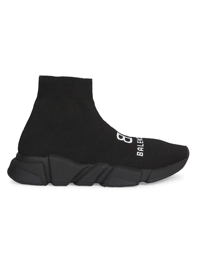 Shop Balenciaga Women's Bb Recycled Speed Sock Sneakers In Black