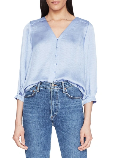 Shop Parker Women's Beverly Silk Blouse In Astral Blue