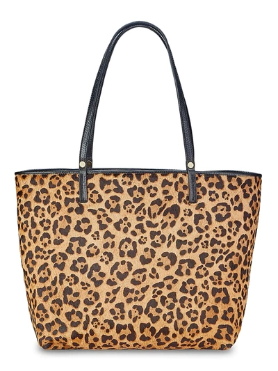 Shop Gigi New York Tori Leopard-print Fur Tote