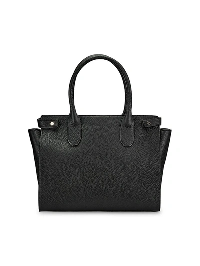 Shop Gigi New York Women's Reese Leather Satchel In Black