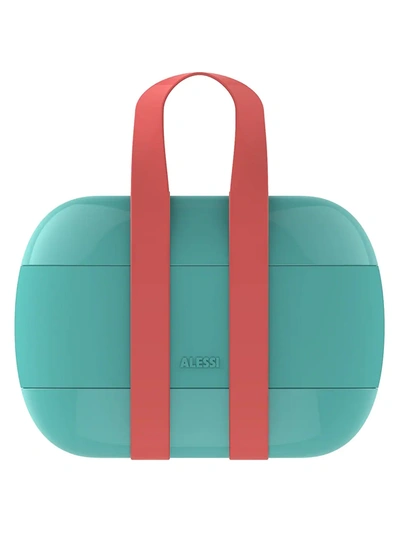 Shop Alessi Food A Porter Lunch Kit In Blue