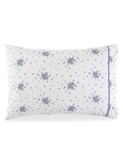 Shop Anne De Solene Marquise Peony & Hydrangea Pillowcase Set In Blue