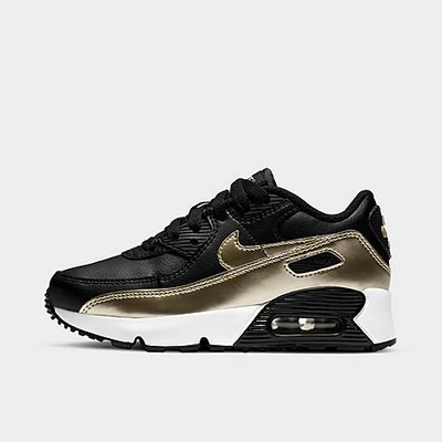 Shop Nike Little Kids' Air Max 90 Casual Shoes In Black