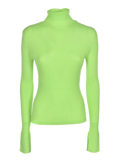Shop Diesel Ribbed Knit Pullover In Green