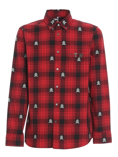 Shop Tommy Hilfiger Check Print Shirt In Red