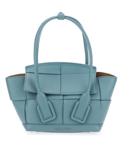 Shop Bottega Veneta The Arco Mini Bag In Light Blue