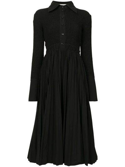 Shop Rachel Gilbert Ravi Long-sleeved Shirt Dress In Black