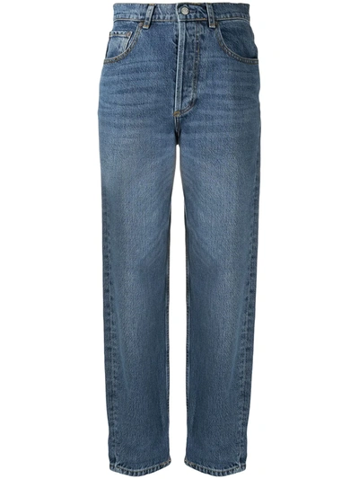 Shop Boyish Denim Straight Leg Jeans In Blue