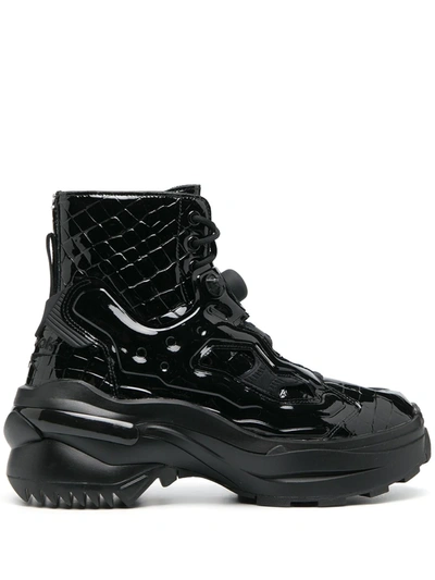 Shop Maison Margiela X Reebok Tabi High-top Sneakers In Black